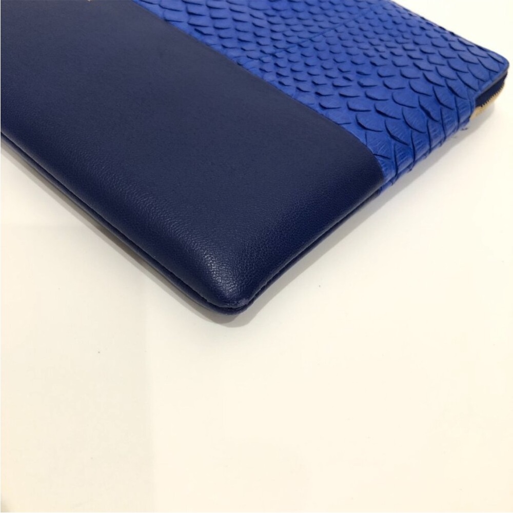 Celine Blue Python Leather Zippy Pouch - image 7